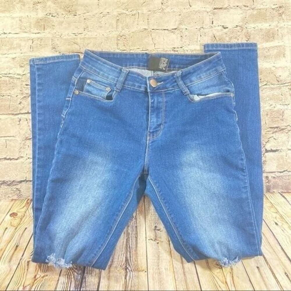 BOB Jeans Womens Sz.9/10 Blue‎ Skinny Distressed Medium Wash Rockstar